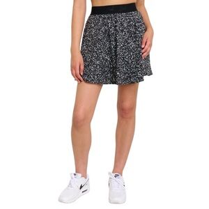 Women's Black Speckle Skort with Elastic Waistband